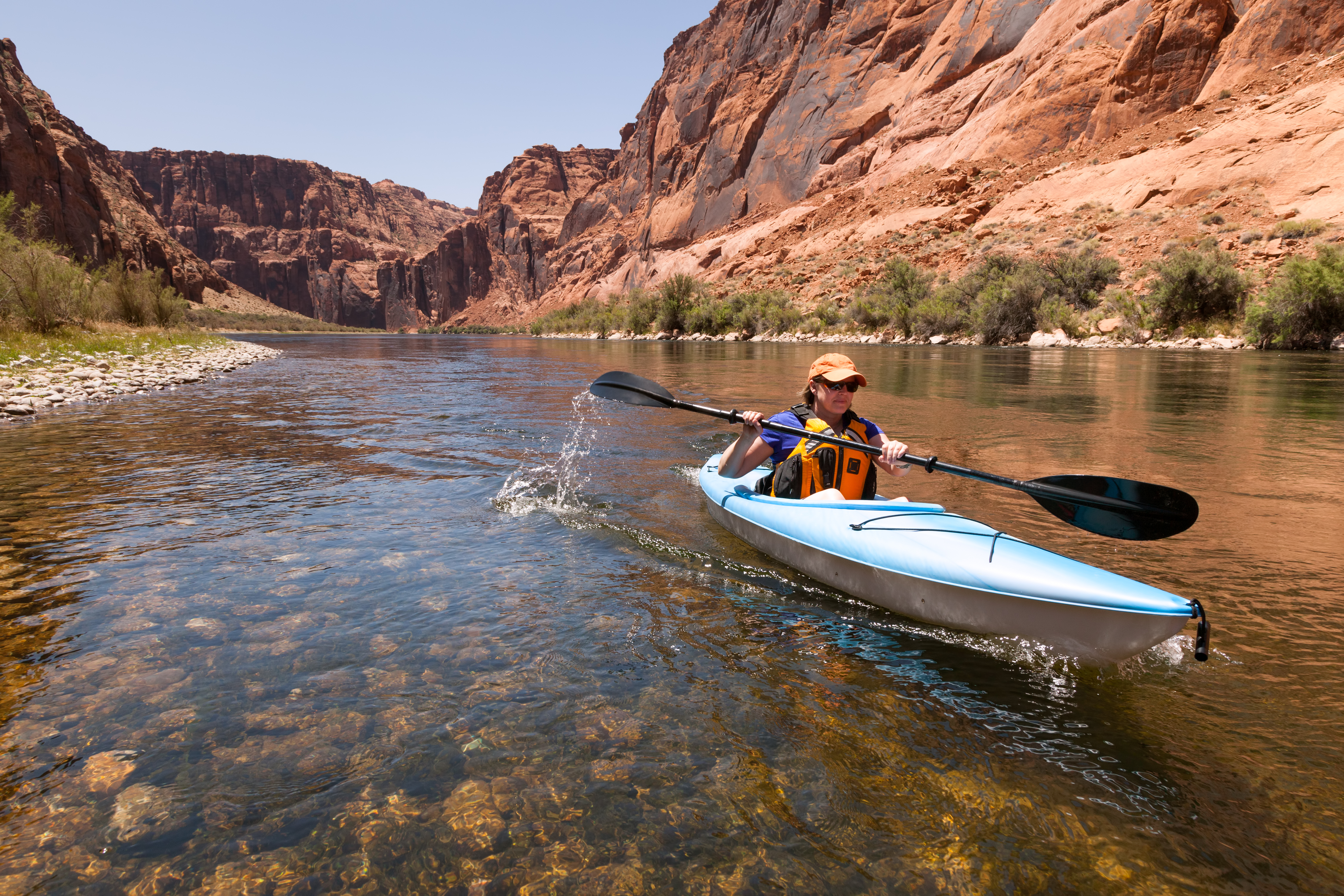 kayaker on the colorado river